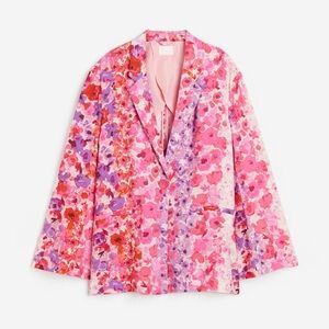 H&M floral oversized blazer